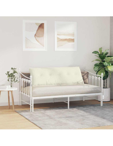 Cuscino per Schiena Crema 140 x 50 cm Tessuto in Cords