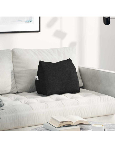 Cuscino per Schiena Nero 45 x 20 x 35 cm Tessuto