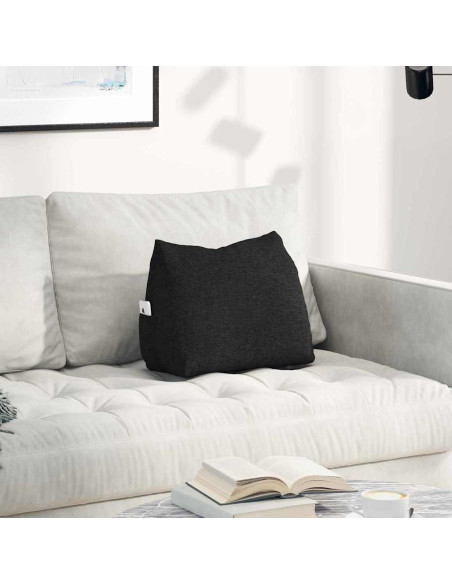Cuscino per Schiena Nero 45 x 20 x 35 cm Tessuto