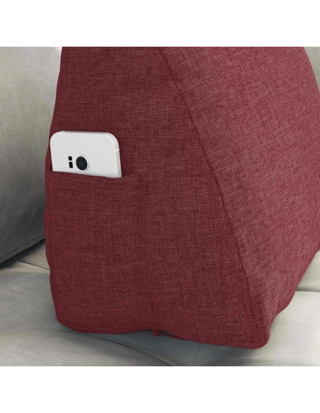 Cuscino per Schiena Rosso Vino 45 x 20 x 35 cm Tessuto