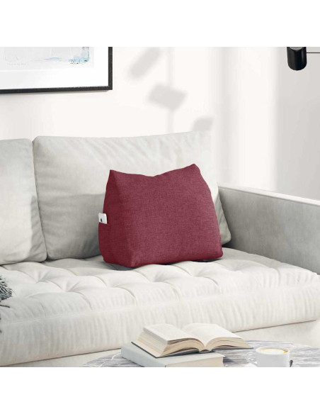 Cuscino per Schiena Rosso Vino 45 x 20 x 35 cm Tessuto