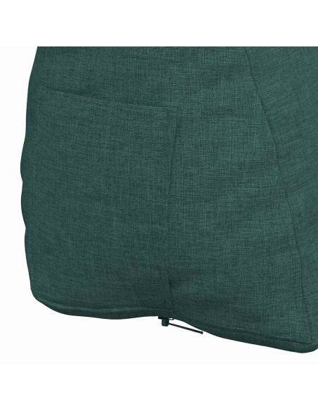 Cuscino per Schiena Verde Scuro 45 x 20 x 35 cm Tessuto