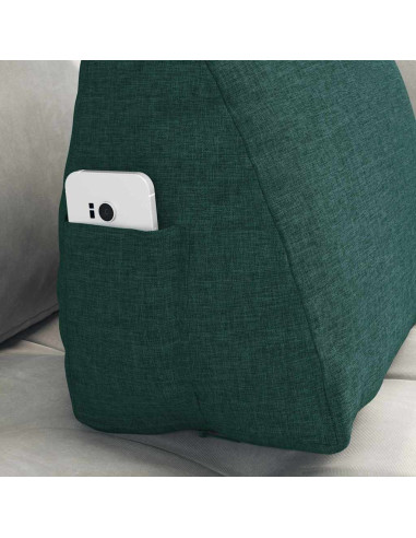 Cuscino per Schiena Verde Scuro 45 x 20 x 35 cm Tessuto