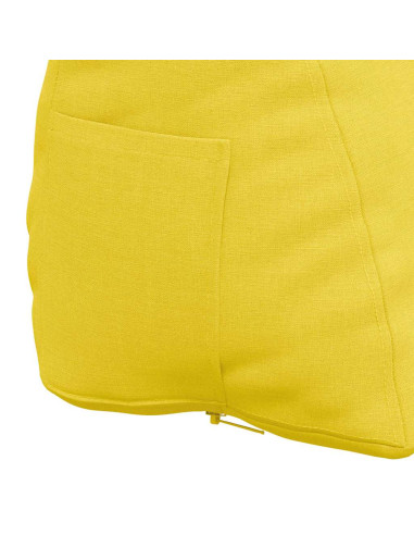 Cuscino per Schiena Giallo Chiaro 45 x 20 x 35 cm Tessuto