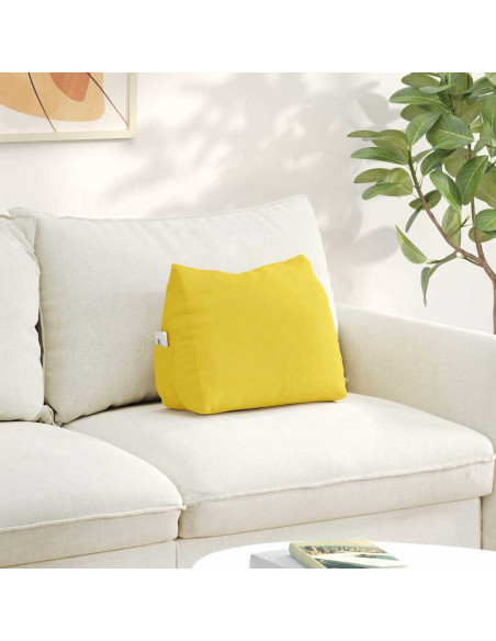 Cuscino per Schiena Giallo Chiaro 45 x 20 x 35 cm Tessuto