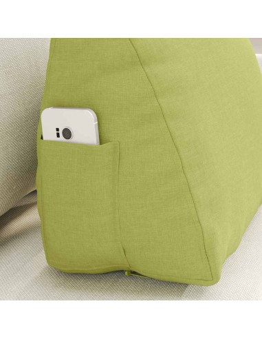 Cuscino per Schiena Verde chiaro 45 x 20 x 35 cm Tessuto