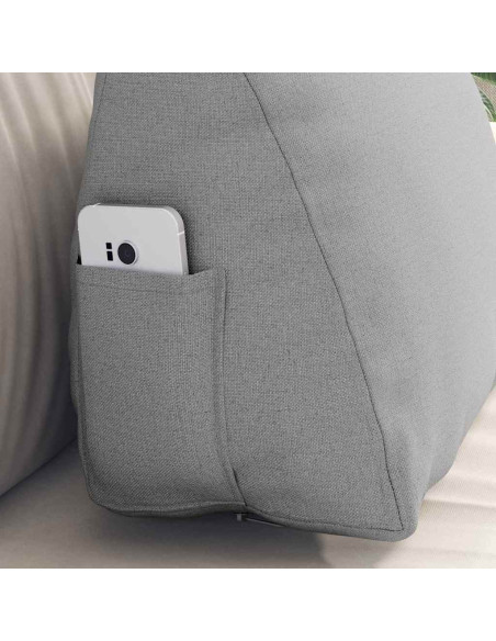 Cuscino per Schiena Grigio Nuvola 45 x 20 x 35 cm Tessuto