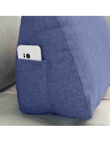 Cuscino per Schiena Blu jeans 45 x 20 x 35 cm Tessuto
