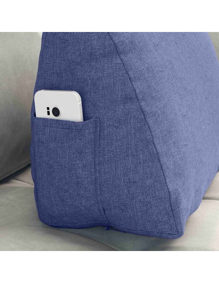 Cuscino per Schiena Blu jeans 45 x 20 x 35 cm Tessuto