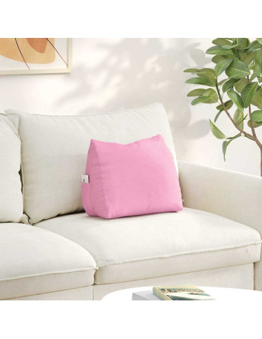 Cuscino per Schiena Rosa 45 x 20 x 35 cm Tessuto