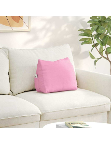 Cuscino per Schiena Rosa 45 x 20 x 35 cm Tessuto