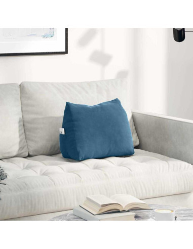 Cuscino per Schiena Blu 45 x 20 x 35 cm Tessuto in Cords