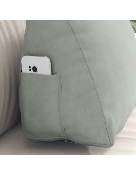 Cuscino per Schiena Grigio chiaro 45 x 20 x 35 cm