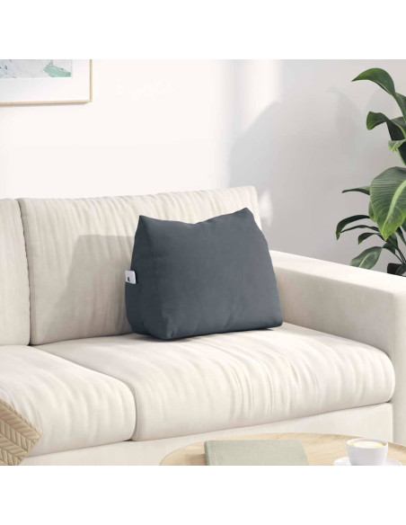 Cuscino per Schiena Grigio scuro 45 x 20 x 35 cm