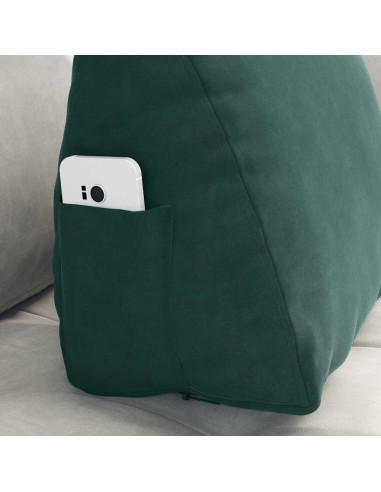 Cuscino per Schiena Verde Scuro 45 x 20 x 35 cm