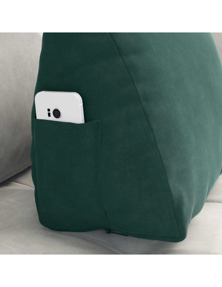 Cuscino per Schiena Verde Scuro 45 x 20 x 35 cm