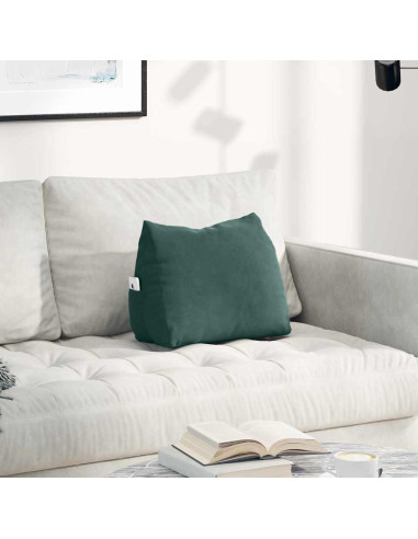 Cuscino per Schiena Verde Scuro 45 x 20 x 35 cm
