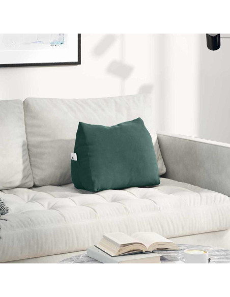 Cuscino per Schiena Verde Scuro 45 x 20 x 35 cm