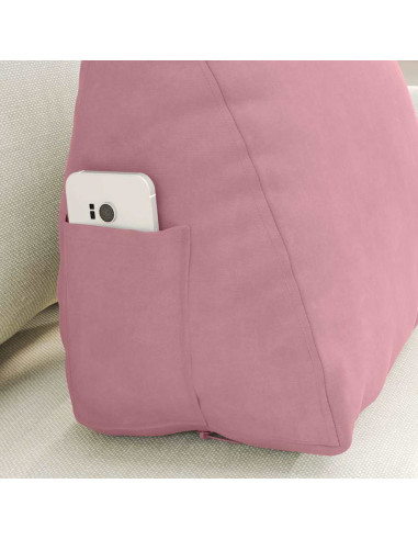 Cuscino per Schiena Rosa 45 x 20 x 35 cm Tessuto in Cords