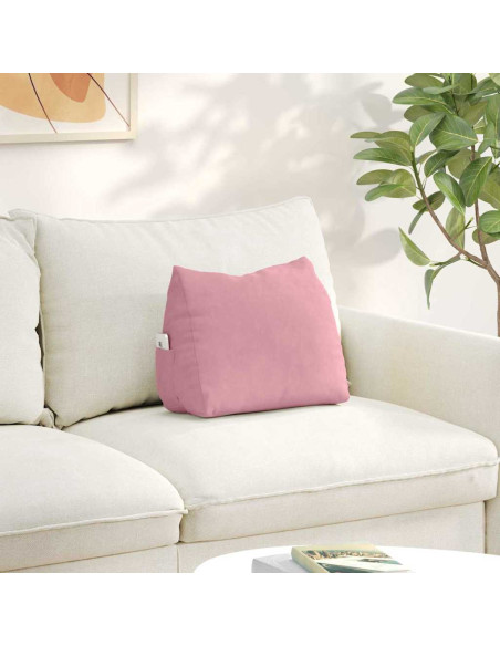 Cuscino per Schiena Rosa 45 x 20 x 35 cm Tessuto in Cords