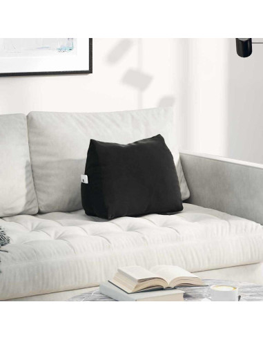 Cuscino per Schiena Nero 45 x 20 x 35 cm Tessuto in Cords