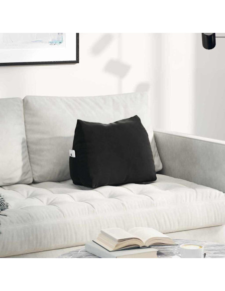 Cuscino per Schiena Nero 45 x 20 x 35 cm Tessuto in Cords