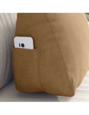 Cuscino per Schiena Marrone 45 x 20 x 35 cm Tessuto in Cords