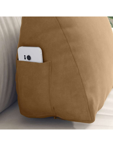 Cuscino per Schiena Marrone 45 x 20 x 35 cm Tessuto in Cords