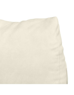 Cuscino per Schiena Crema 45 x 20 x 35 cm Tessuto in Cords 2