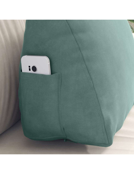 Cuscino per Schiena Verde Mare 45 x 20 x 35 cm Tessuto in Cords