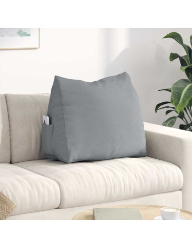 Cuscino per Schiena Grigio chiaro 60 x 20 x 50 cm Tessuto