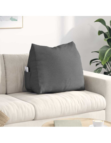 Cuscino per Schiena Grigio scuro 60 x 20 x 50 cm Tessuto