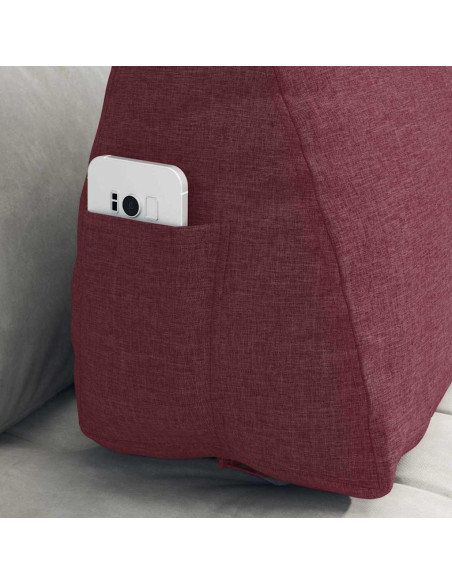 Cuscino per Schiena Rosso Vino 60 x 20 x 50 cm Tessuto