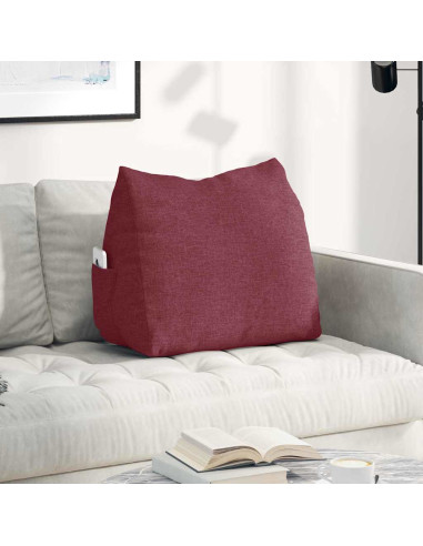 Cuscino per Schiena Rosso Vino 60 x 20 x 50 cm Tessuto