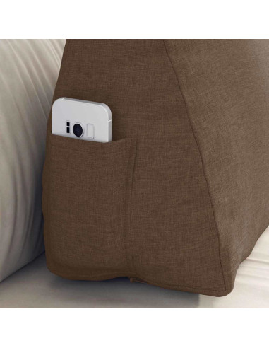 Cuscino per Schiena Marrone 60 x 20 x 50 cm Tessuto