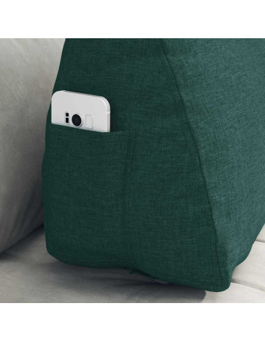 Cuscino per Schiena Verde Scuro 60 x 20 x 50 cm Tessuto