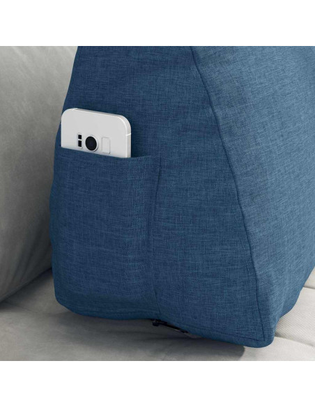 Cuscino per Schiena Blu 60 x 20 x 50 cm Tessuto