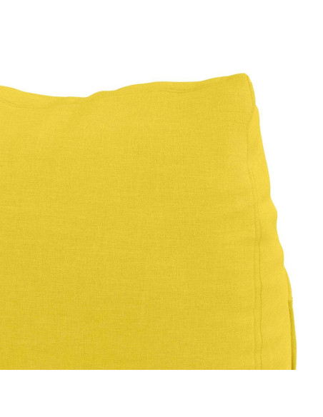 Cuscino per Schiena Giallo Chiaro 60 x 20 x 50 cm Tessuto