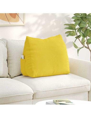 Cuscino per Schiena Giallo Chiaro 60 x 20 x 50 cm Tessuto