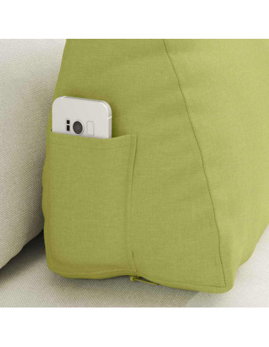 Cuscino per Schiena Verde chiaro 60 x 20 x 50 cm Tessuto