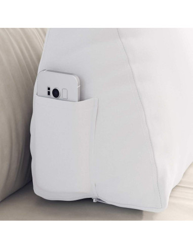 Cuscino per Schiena Bianco 60 x 20 x 50 cm Tessuto