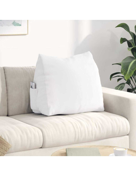 Cuscino per Schiena Bianco 60 x 20 x 50 cm Tessuto
