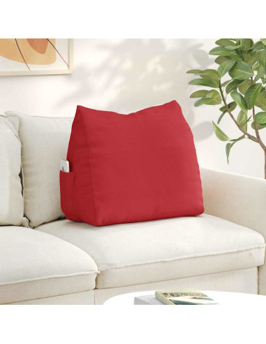 Cuscino per Schiena Rosso 60 x 20 x 50 cm Tessuto