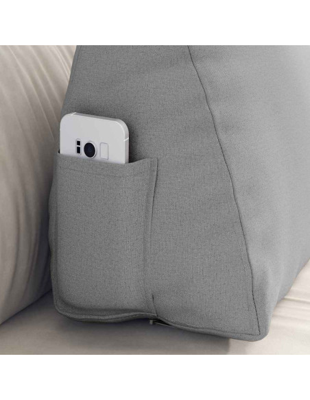 Cuscino per Schiena Grigio Nuvola 60 x 20 x 50 cm Tessuto