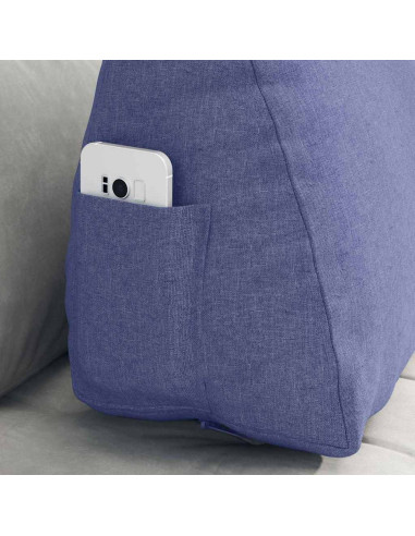 Cuscino per Schiena Blu jeans 60 x 20 x 50 cm Tessuto