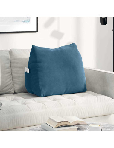 Cuscino per Schiena Blu 60 x 20 x 50 cm Tessuto in Cords