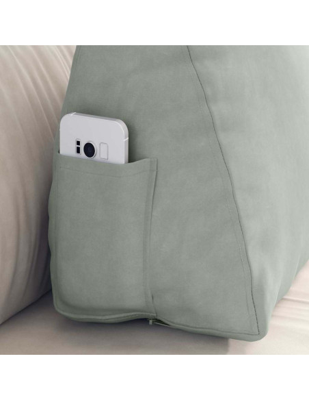 Cuscino per Schiena Grigio chiaro 60 x 20 x 50 cm