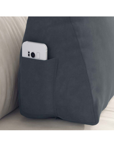 Cuscino per Schiena Grigio scuro 60 x 20 x 50 cm