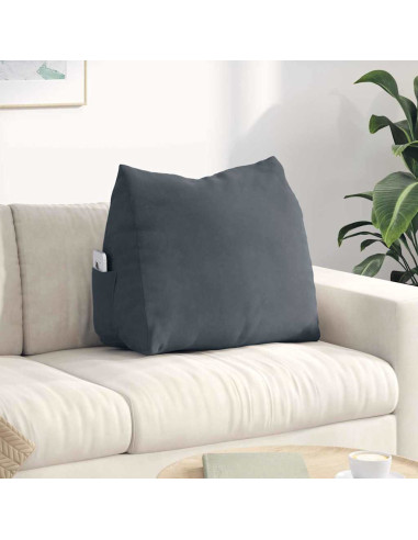 Cuscino per Schiena Grigio scuro 60 x 20 x 50 cm