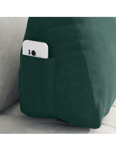 Cuscino per Schiena Verde Scuro 60 x 20 x 50 cm